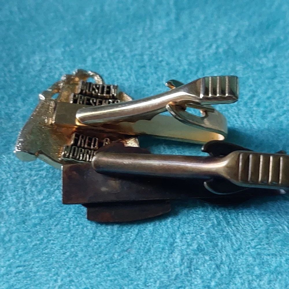 Vintage Masonic Shriners Vintage Tie Clips, Lot of Two Estate Jewelry